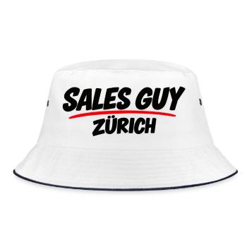 Sales Guy - Zürich - Bucket Hat - Weiß/Navy - Vorne