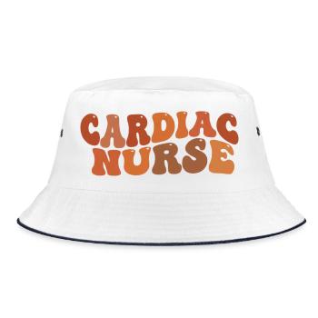Herzpfleger-Pflegegeschenk - Bucket Hat - Weiß/Navy - Vorne