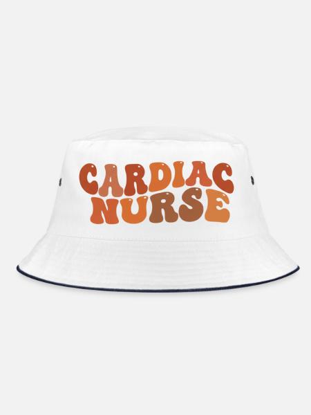 Herzpfleger-Pflegegeschenk - Bucket Hat - Weiß/Navy
