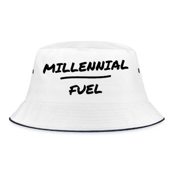Avocado - Millennial Fuel - Guacamole - Bucket Hat - Weiß/Navy - Vorne