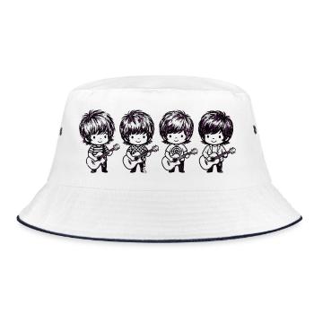 Die fabelhafte Vierband - Bucket Hat - Weiß/Navy - Vorne