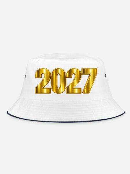 NEU – 2027 Lädt! - Bucket Hat - Weiß/Navy