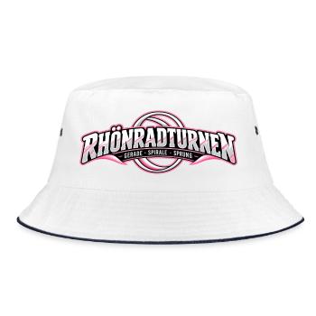 Rhönradturnen Neon Logo - Bucket Hat - Weiß/Navy - Vorne