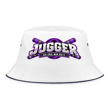 Jugger Zähle Bis 5 - Bucket Hat - Weiß/Navy - Vorne