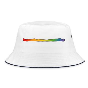 T-shirt arc-en-ciel queer lgbtqi lgbt - Bob - blanc/marine - Devant