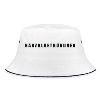 Härzbluetbündner Bündner Graubünden - Bucket Hat - Weiß/Navy - Vorne