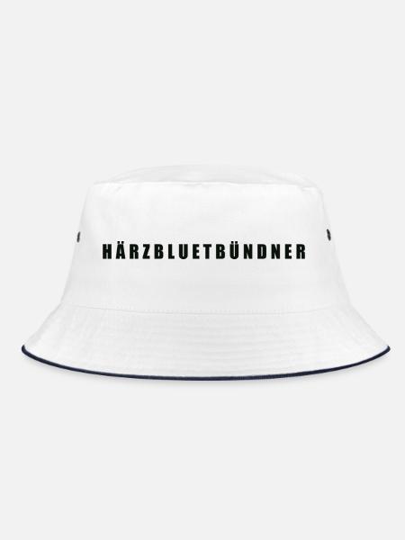 Härzbluetbündner Bündner Graubünden - Bucket Hat - Weiß/Navy