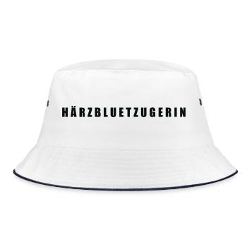 Härzbluetzugerin Kanton Zug - Bucket Hat - Weiß/Navy - Vorne