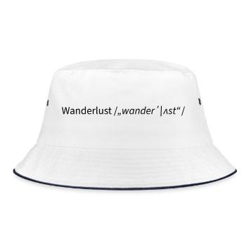 Wanderlust – The Longing for the Unknown - Bucket Hat - white/navy - Front