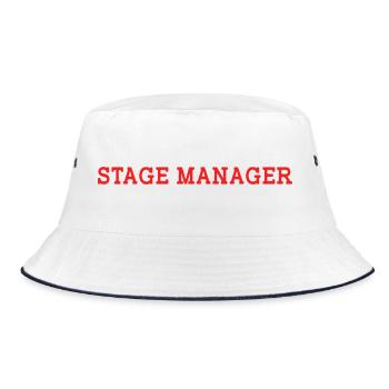Theater Stage Manager Bühne - Bucket Hat - Weiß/Navy - Vorne