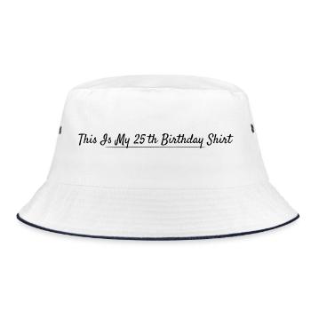 25th Anniversary 25 Years Anniversary - Bucket Hat - white/navy - Front