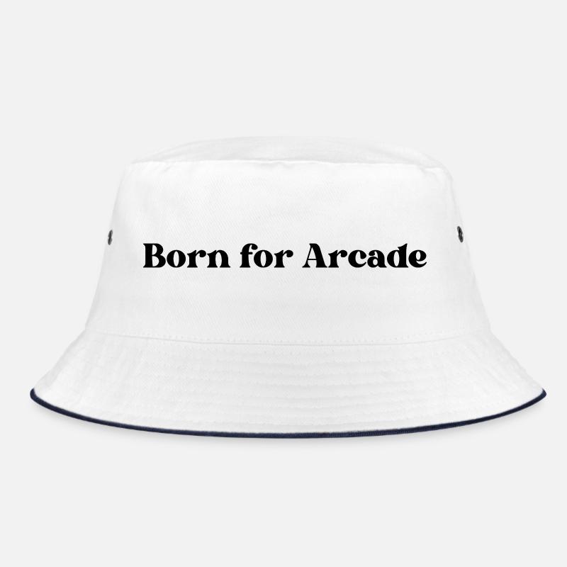 Born for Arcade - Bucket Hat - Weiß/Navy