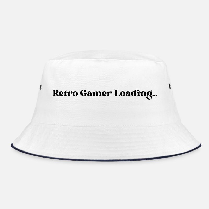 Retro Gaming Loading - Bucket Hat - Weiß/Navy