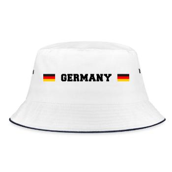 DE Fanshirt - Bucket Hat - Weiß/Navy - Vorne