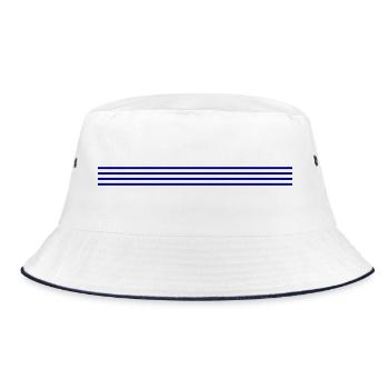 Line strokes icon - Bucket Hat - white/navy - Front