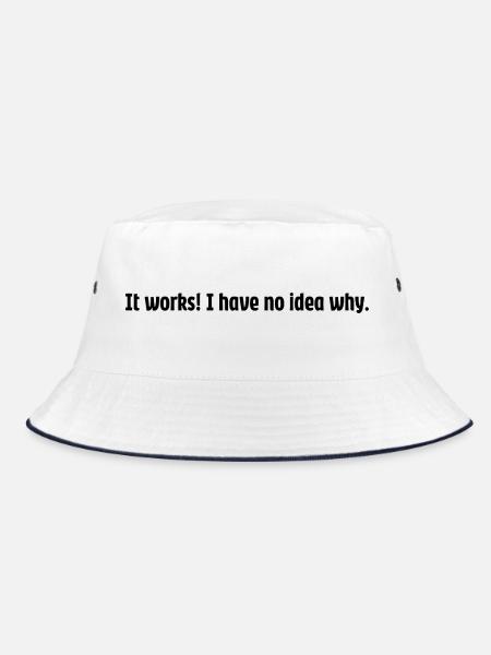 It works but, why!? - Bucket Hat - Weiß/Navy