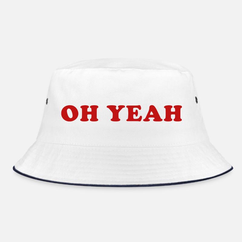 Oh Yeah Quote Oh Yeah - Bucket Hat - white/navy