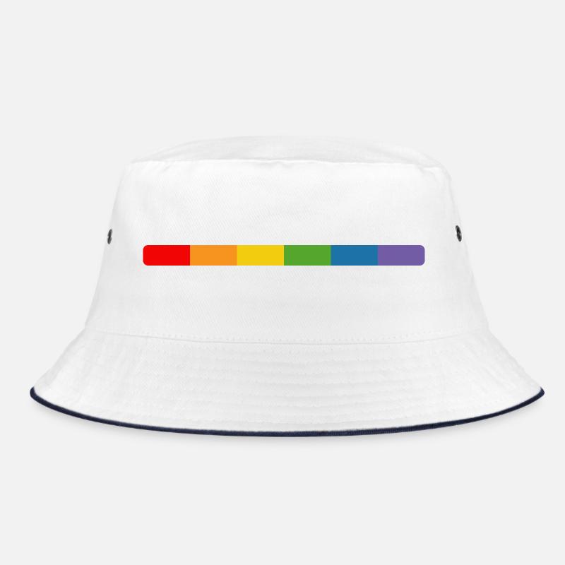 Tshirt arc-en-ciel LGBT tshirt queer csd - Bob - blanc/marine