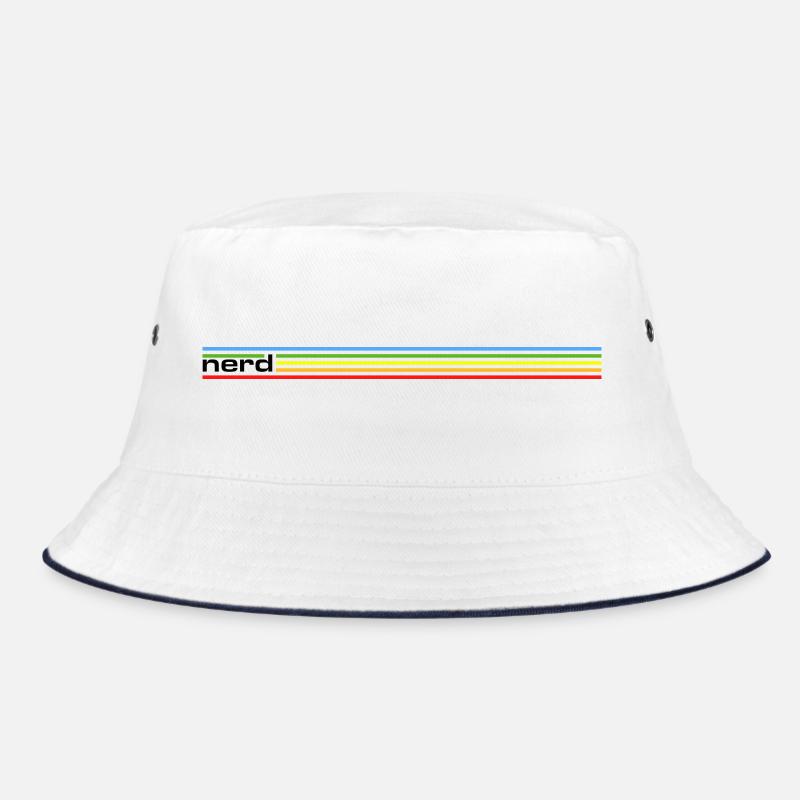 NERDY forever - nerd Rainbow - Bucket Hat - Weiß/Navy