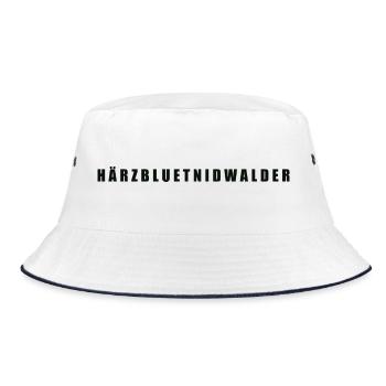 Härzbluetnidwalder Kanton Nidwalden - Bucket Hat - Weiß/Navy - Vorne