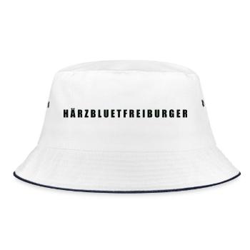 Härzbluetfreiburger Kanton Freiburg Freiburger - Bucket Hat - Weiß/Navy - Vorne