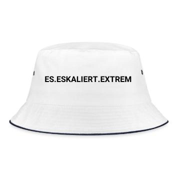 ES ESKALIERT EXTREM - Bucket Hat - Weiß/Navy - Vorne
