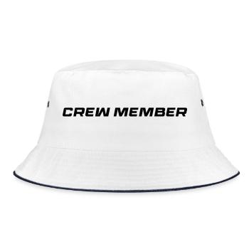crew member - Bucket Hat - white/navy - Front