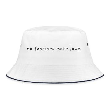 no fascism more love - Bucket Hat - white/navy - Front