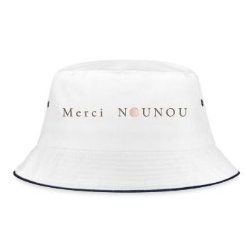 Message of Recognition - Thank You Nanny - Bucket Hat - white/navy - Front
