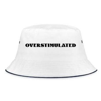 overstimulated - Bucket Hat - white/navy - Front