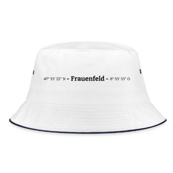 Koordinaten Frauenfeld Thurgau - Bucket Hat - Weiß/Navy - Vorne