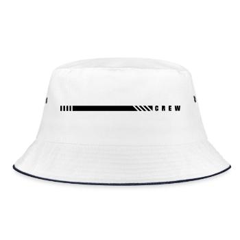 CREW - Bucket Hat - Weiß/Navy - Vorne