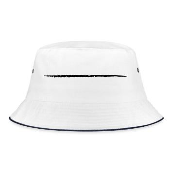 Brush Stroke Underline Pinselstrich Grunge Art - Bucket Hat - white/navy - Front
