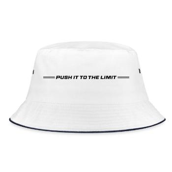 Push It To The Limit - Bucket Hat - white/navy - Front