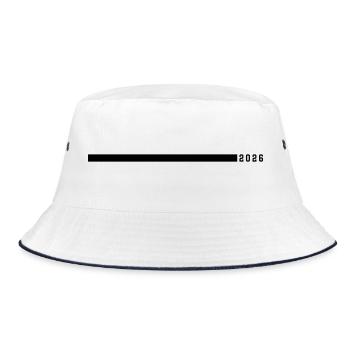 2026 stroke - Bucket Hat - white/navy - Front