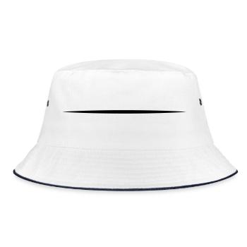 Stroke Art Brushstroke Underline Crack Line - Bucket Hat - white/navy - Front