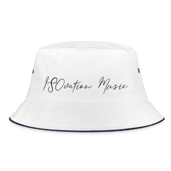ISOvation Retro Logo (Black) - Bucket Hat - white/navy - Front