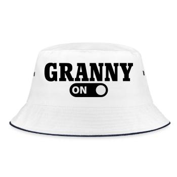 Granny on - Bucket Hat - Weiß/Navy - Vorne