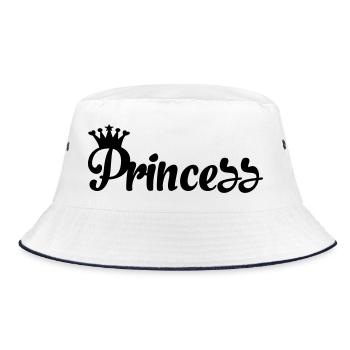 Princess - Bucket Hat - white/navy - Front