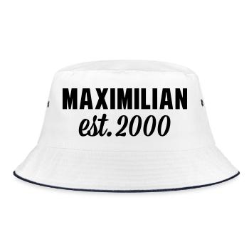 Maximilian est 2000 - Bucket Hat - Weiß/Navy - Vorne