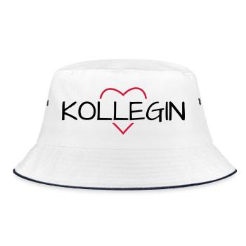 Colleague heart favorite colleague gift - Bucket Hat - white/navy - Front