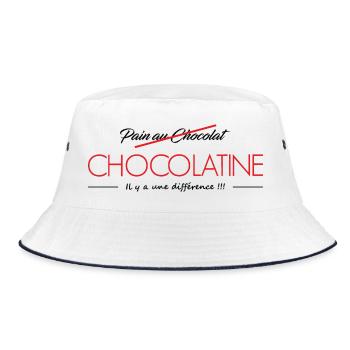 Pain au Chocolat VS Chocolatine - Bob - blanc/marine - Devant