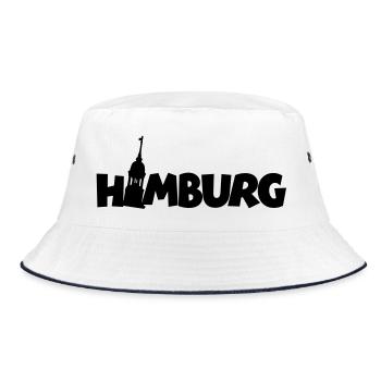 Hamburg Hamburger Michel - Bucket Hat - Weiß/Navy - Vorne