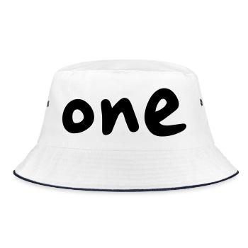 one 1 anniversaire 1 anniversaire nombre de cadeau - Bob - blanc/marine - Devant