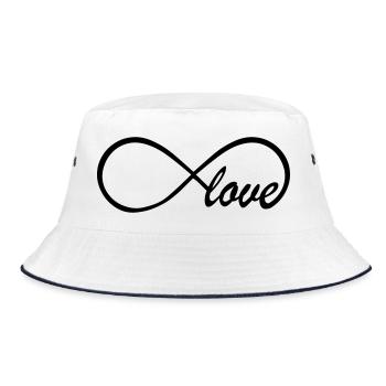 Love Infinity Swag - Bucket Hat - Weiß/Navy - Vorne