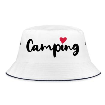 Camping Camper Coeur Vacances d’été Camping-car Fan - Bob - blanc/marine - Devant