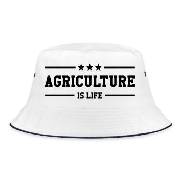 Agriculture is life - Bucket Hat - Weiß/Navy - Vorne
