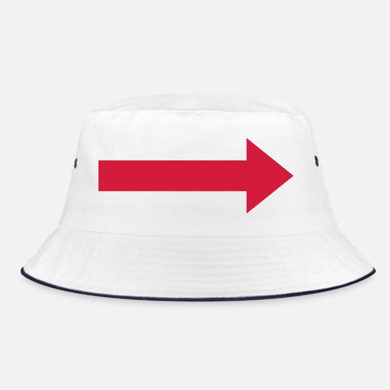 Roter Pfeil nach rechts Bucket Hat