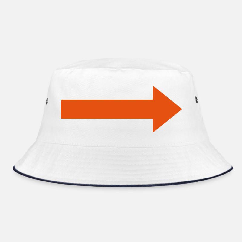 Oranger Pfeil nach rechts Bucket Hat