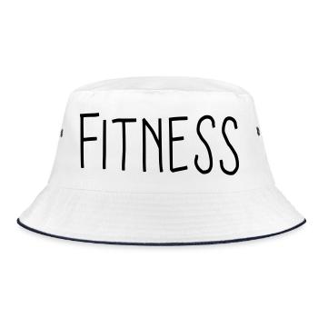 fitness - Bucket Hat - white/navy - Front